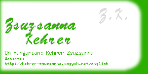 zsuzsanna kehrer business card